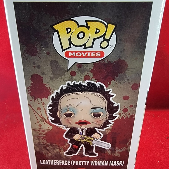 Leatherface (pretty woman mask)hot topic exclusive #623 (nib) with pop protector - Picture 6 of 7